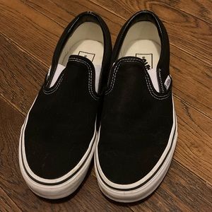 Vans classic slip ons black/white